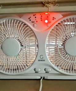 Genesis Twin Fan High Velocity Reversible AirFlow Fan, LED Indicator Lights Adjustable Thermostat & Max Cool Technology, ETL Certified, White (A1WINDOWFAN) 30 7194QnYXOiL 1
