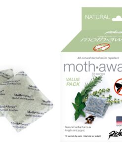 Richards Homewares RIC-200-3 Moth Away Sachets-72 Pack (White) (6 Sets of 12 Sachets) -Fresh Mint Scent, Generic 6 7194UVedLGL