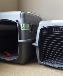 Petmate Sky Kennel Pet Carrier, 32 Inch, Gray, Made in USA 29.5"L x 19.8"W x 23.5"H 32 7194vA8OV L