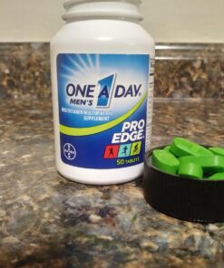 One A Day Men’s Pro Edge Multivitamin, Supplement with Vitamin A, Vitamin C, Vitamin D, Vitamin E and Zinc for Immune Health Support* and Magnesium for Healthy Muscle Function, Tablet 50 Count 50 Count (Pack of 1) Supplement Tablet 30 71957LEtbqL