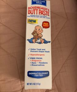Boudreaux's Butt Paste for Sensitive Skin Diaper Rash Cream, Ointment for Baby, 4 oz Tube 4 Ounce (Pack of 1) 33 7195Obq6asL