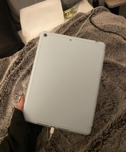 Akkerds Case Compatible with iPad 10.2 Inch 2021/2020 iPad 9th/8th Generation & 2019 iPad 7th Generation with Pencil Holder, Protective Case with Soft TPU Back, Auto Sleep/Wake Cover, Sky Blue 35 7195kPCY3FL