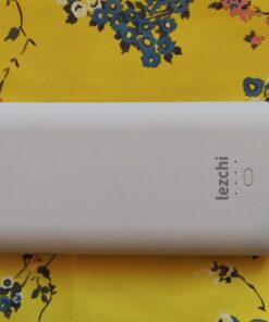 lezchi Portable Power Bank, Ultra Slim 10000mAh Portable Charger, USB C External Battery Pack with Built-in AC Plug, Charging Cable, Output Port, Compatible with All Kinds of Cellphones … White 29 7196HQaycGL