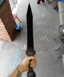 Cold Steel All Purpose Tactical Machete with Sheath, Great for Clearing Brush, Survival, Camping and Outdoor Activities, Gladius Machete, One Size,Black 43 7196M oZWCL