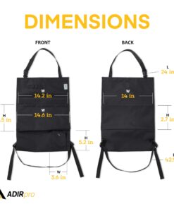 Adir Corp. Blueprints Car Holder - Plans Holder for Trucks and Cars with Multiple Slots and Front Zippered Pocket - Blueprint Holder for Truck, Map Holder for Car 15 7197qDqALL