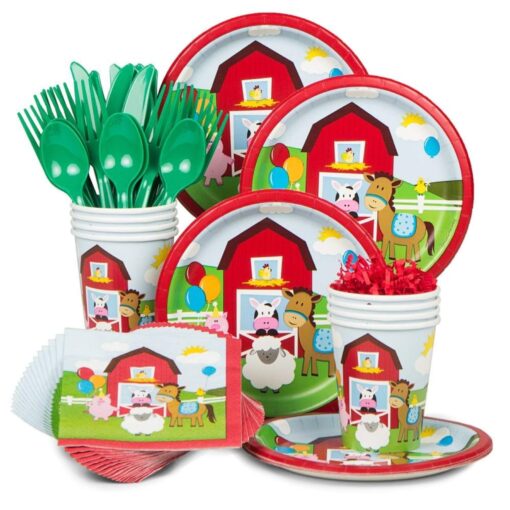 Costume SuperCenter Farmhouse Standard Tableware Kit (Serves 8)