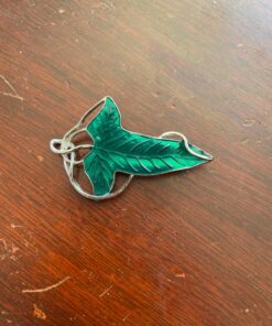 Elven Cloak Leaf Clasp Costume Accessory, Enamel Pins Brooch for Women Men Suit Pendant Necklace ,Cloak Clasp Brooches Cosplay Jewelry 14 7198BncRKWL