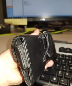 Bomea Holster for Galaxy S23, S22, S21, S20, S10, S9, S8, A01, A10e, Cell Phone Case with Belt Clip, ID Card Storage Pouch Holder Cover (Fits Samsung Phone with Otterbox Case on) Black Small 35 7198PxQfmmL