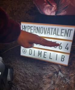 Northpoint Cinema Style 10-LED Home Decor Large Light Box with 109 Letters and Characters, Wall Mounted or Tabletop, Battery or USB Powered, White 22 7198p2FYP5L