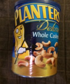 PLANTERS Deluxe Salted Whole Cashews, Party Snacks, Plant-Based Protein 18.25oz (1 Cannister) 1.14 Pound (Pack of 1) 41 71996wqypSL