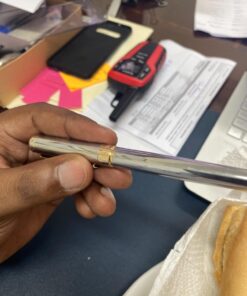 Scriveiner Silver Chrome Rollerball Pen - Stunning Luxury Pen with 24K Gold Finish, Schmidt Ink Refill, Best Roller Ball Pen Gift Set for Men & Women, Professional, Executive Office, Nice, Fancy Pens - Silver with Chrome 50 7199x2t9QML