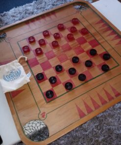 WE Games Checkers Pieces Only, Wooden Checker Board Game Pieces, 24 Red and Black Stackable Player Pieces with a Drawstring Storage Bag, 1.5 Inch Diameter Carved Versatile Backgammon Game Pieces 20 719A3Nw0yDL