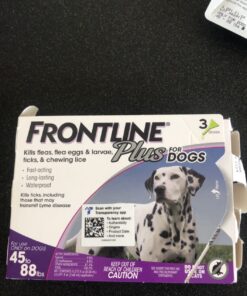 FRONTLINE Plus Flea and Tick Treatment for Large Dogs Up to 45 to 88 lbs., 3 Treatments 33 719AUKNV4EL