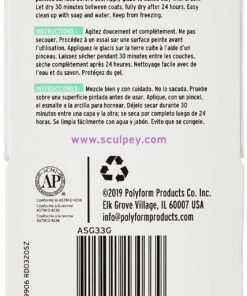 Sculpey® Gloss Glaze, Non Toxic, 1 fl oz. bottle with precise flow twist cap. Will add a glossy finish to your baked polymer oven-bake clay creations! 1-Ounce 14 719BNIeMykL