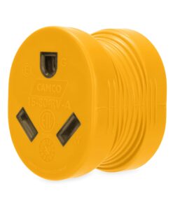 Camco PowerGrip Camper/RV Adapter | Features a 15-Amp Male (NEMA 5-15P) & 30-Amp Female (NEMA TT-30R) Connection | Rated for 125V/1875W (55223) 13 719BnAk1vvL