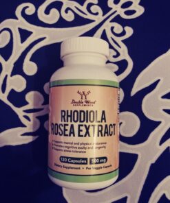 Rhodiola Rosea Supplement 500mg, 120 Vegan Capsules (Manufactured and Third Party Tested in The USA, 3% Salidrosides, 1% Rosavins Extract) for Performance, Calming, Motivation by Double Wood 21 719CUyWAhdL