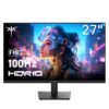 KTC 27 inch Monitor - 1080P Monitor, 100Hz FreeSync Gaming Monitor with HDR10,VESA Mountable, Adjustable Tilt, ZeroFrame Design, HDMI,VGA,Earphone Ports, PC Monitor Work Monitor for Office 27.5 inch VA 1080P 100Hz