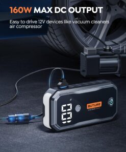BUTURE 5000A Car Battery Jump Starter (All Gas/10L Diesel) Smart Portable Car Jump Starter Battery Pack, 12V Safe Jump Box Car Jumper Starter with Extended Jumper Cables, Fast Charge, 160W DC, Lights 37 719DidFXruL