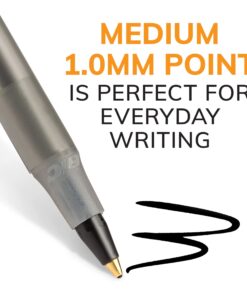 BIC Round Stic Xtra Life Ballpoint Pens, Medium Point (1.0mm), Black, 60-Count Pack, Flexible Round Barrel For Writing Comfort (GSM609-BLK) 60 Count (Pack of 1) 22 719DjjFEH2L