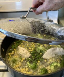 MSMK 10-Piece Pots and Pans Set non stick, Durable and Stable Cookware Sets for building a starter kitchen or refreshing, Even Heating, Easy Clean-Up, Comfortable Handling, Induction Compatibility Cookware Set(10-piece) 34 719DnNq7psL