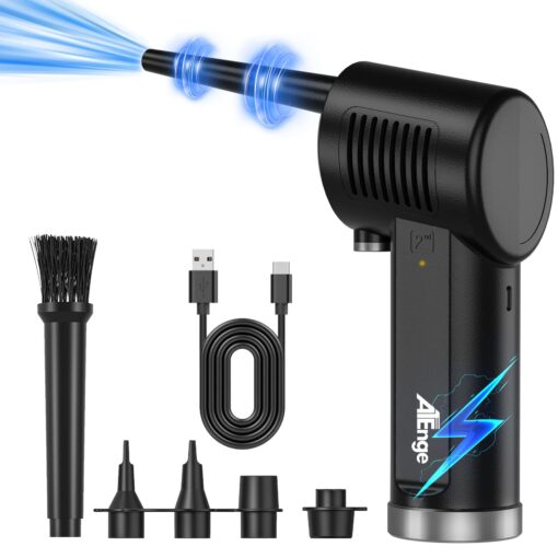 Compressed Air Duster, 8000mAh Electric Air Duster, Portable Air Blower,Cordless Air Duster, Brushless Motor, Replaces Compressed Air Cans for Computer Keyboard Electronics Cleaning