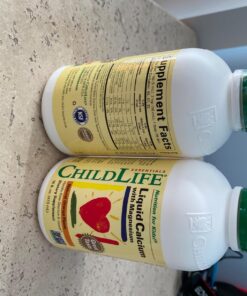 CHILDLIFE ESSENTIALS Liquid Calcium Magnesium Supplement - Healthy Bone Growth for Children, Zinc, & Vitamin D3, All-Natural, Gluten Free & Non-GMO - Natural Orange Flavor, 16 Oz Bottle (Pack of 2) 16 Fl Oz (Pack of 2) 22 719EBVAh5fL