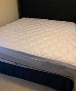 ExceptionalSheets Pillow Top Mattress Pad - Found in Marriott Hotels with Fitted Skirt and 18" Deep Pockets - Supportive Pillowtop Mattress Pad Cover with Cluster Fiber - King Size 28 719Ey2El7L