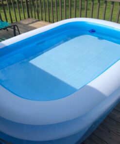 Intex 56483EP Inflatable 8.5' x 5.75' Swim Center Family Pool for 2-3 Kids, Backyard Splash Pool for Children 6+ Years Old, 198-Gallons, Blue & White Family Swim Center 48 719FUxFljL