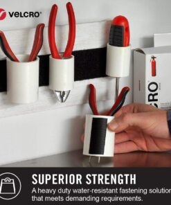 VELCRO Brand - Industrial Strength | Indoor & Outdoor Use | Superior Holding Power on Smooth Surfaces | Size 4ft x 2in | Tape, White - Pack of 1 31 719Fe9xGjaL 1