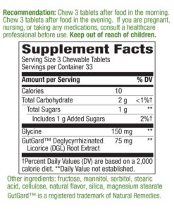 Nature's Way DGL Chewable Tablet - Digestive Support & Relief* - Deglycyrrhizinated Licorice Extract - Gluten, Soy & Dairy Free - 100 Chewables 13 719FwaEyHYL