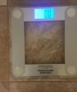 Eat Smart Products Free Body Tape Measure Included Digital Bathroom Scale with Extra Large Lighted Display, One Size, Clear 43 719GaJ3lhrL