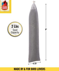 More Birds Finch Sock Bird Feeder, Nyjer or Thistle Seed, 2 lb Seed Capacity, 2 Pack 12 719Gsked3pL