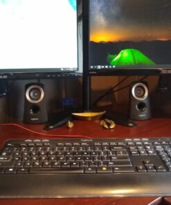 VIVO STAND-V002F Dual LED LCD Monitor Free-Standing Desk Stand for 2 Screens up to 27 Inch Heavy-Duty Fully Adjustable Arms with Max VESA 100x100mm 13" - 27" screens Black 39 719HGk2UT0L