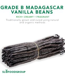 Slofoodgroup - Madagascar Vanilla Beans - Extract Grade B Vanilla Pods - 10 Count - Extraction Grade Bourbon Vanilla Planifolia - For Cooking, Baking, and Vanilla Extract 10 Count (Pack of 1) 34 719I2c2ZGFS