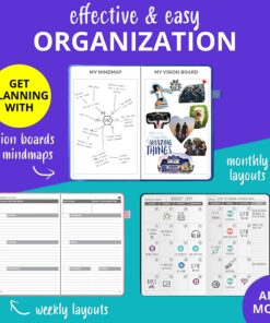 Papercode 2024 Daily Planner - Leather Weekly Planner W/Thick No-Bleed Pages - Monthly & Weekly Layouts - Use for Productivity, Schedule, or Agenda Blue 58 719JEhi2euL