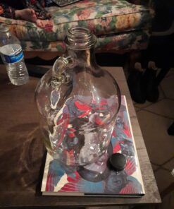 FastRack 1 gal Glass Wine Fermenter, INCLUDES Rubber Stopper and Twin Bubble Airlock, Multicolor 1 Count (Pack of 1) 26 719JdOxCCsL