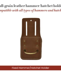 Style n Craft Fixed Hammer Holder, Full-Grain Leather Hatchet Holder, Compatible with All Types of Hammers and Hatchets, Dark Tan (98438) Full Grain Leather 9 719Jy6eiy5L