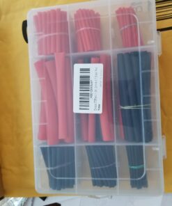 Ginsco 270Pcs 3:1 Shrink Ratio Dual Wall Adhesive Lined Heat Shrink Tubing Tube 6 Size: 3/8",1/4",3/16",1/8",3/32",1/16", 2 Color KIT Black Red 270 53 719Kj JwoPL