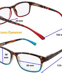 Success Eyewear Reading Glasses 3 Pair Great Value Stylish Readers Fashion Men and Women Glasses for Reading Set of Havana Clear, Havana Red, Havana Blue 1.0 x 8 719KjnCwa L