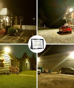 Alternative view of SOLLA 100W LED Flood Light, IP66 Waterproof, 8000lm, 550W Equivalent, Super Bright Outdoor Security Lights, 3000K Warm White, Outdoor Floodlight for Garage, Garden, Lawn and Yard