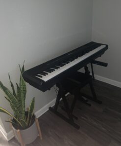 Knox Gear Heavy Duty Z-Style Keyboard Stand - Sturdy Height & Width Adjustable Keyboard Stand - Professional Digital Keyboard Piano Stand or Synth Stand - Piano Keyboard Stand 88 Key or Smaller 36 719LA4nhujL