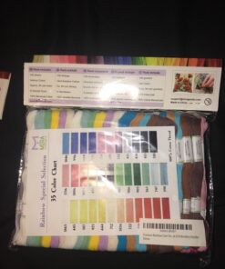 Premium Rainbow Color Embroidery Floss - Cross Stitch Threads - Friendship Bracelets Floss - Crafts Floss - 116 Pcs - 105 Skeins Per Pack and Set of 10 Embroidery Needles and 1 Threader 63 719LXfbghYL