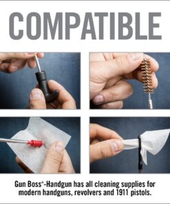 Real Avid Handgun Cleaning Kit: All in One 13 Piece Pistol Cleaning Kit With Cleaning Rod, Bore Brushes, Gun Cleaning Jags & Gun Cleaning Patches For .22 .357 9MM .38 .40 .44 & .45 Caliber Handguns 34 719LdWSOhgS