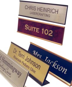 Lasercrafting Office Desk Name Plate or Wall/Door Sign - 2x8 or 2x10 - Laser Engraved Sign - CUSTOMIZE. Holder/bracket available. Choose colors and fonts. Great gift idea. 21 719LlOtYntL