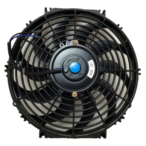 Upgr8 Universal High Performance 12V Slim Electric Cooling Radiator Fan with Fan Mounting Kit (12 Inch, Black) 12 Inch