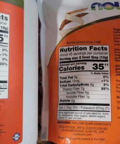 NOW Supplements, Whole Psyllium Husks, Non-GMO Project Verified, Soluble Fiber, 16-Ounce 45 Servings (Pack of 1) 39 719MQZO41HL 1