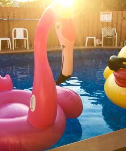 Game 5000-BB Giant Derby Float, Fun Rubber Duck, Quick-Fill Valves Pool Rafts & Inflatable Ride-ons, 300 lb Capacity, Built-In Cup Holders, 81” L x 76” W x 44” T Without Pump 28 719MdGEachL