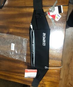 GEARWEAR Running Waist Belt Fanny Pack Phone Holder for iPhone XR XS MAX 8 Plus Runner Pouch Bag Men Women for Workout Walking Fitness Exercise Gym Athletes Hiking BLACK/ 27"-45" 19 719NKR8dZL
