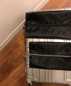 YAMIU Travel Shoe Bags Set of 4 Waterproof Nylon with Zipper for Men & Women, Black 4 Pack - Black 71 719NhObLL