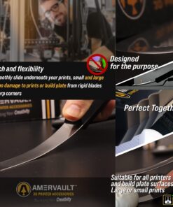 Premium 3D Print Removal Tool Kit - Durable 3D Printer Tools with Sturdy Comfort Grips, Sharp and Hardened Blades for Easy Separation of Prints, Knife and Spatula Set of 2 - Enhanced Version 27 719NoNvkrsL